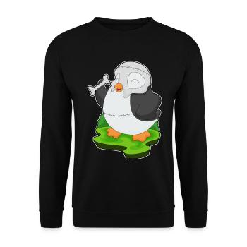 Masque d’Halloween pingouin - Sweat-shirt Unisexe - noir - Devant - Alina (178cm) & Michal (187cm)