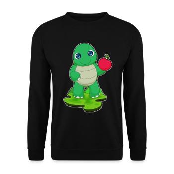 Turtle Apple - Unisex Sweatshirt - black - Front - Alina (178cm) & Michal (187cm)