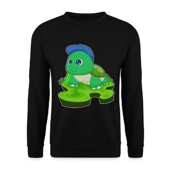 Tortoise Student Cap School - Unisex Sweatshirt - black - Front - Alina (178cm) & Michal (187cm)