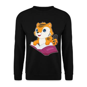 Livre du Tigre - Sweat-shirt Unisexe - noir - Devant - Alina (178cm) & Michal (187cm)