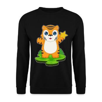 Étoile du Tigre - Sweat-shirt Unisexe - noir - Devant - Alina (178cm) & Michal (187cm)