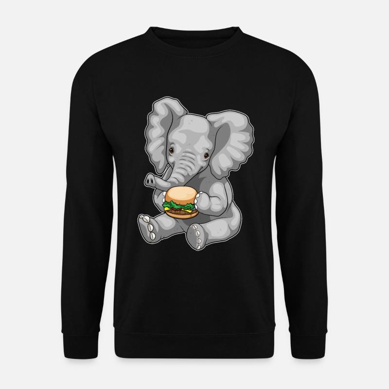 Burger d’éléphant - Sweat-shirt Unisexe - noir