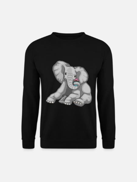 Cupcake éléphant - Sweat-shirt Unisexe - noir