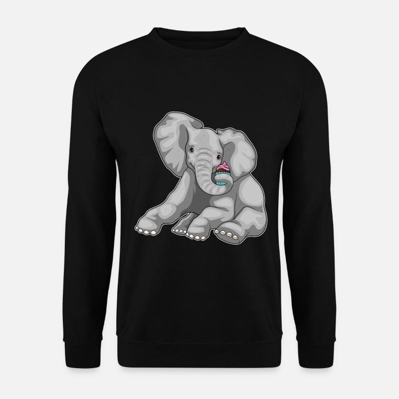 Elephant Cupcake - Unisex Sweatshirt - black