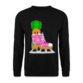 Karotte Eislaufen Schlittschuhe - Unisex Sweatshirt - black - Front - Alina (178cm) & Michal (187cm)
