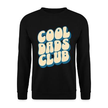 Cool Dads Club Papa Vater Vatertag - Unisex Pullover - Schwarz - Vorne - Alina (178cm) & Michal (187cm)