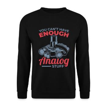 Vous ne pouvez pas avoir assez de trucs analogiques - Sweat-shirt Unisexe - noir - Devant - Alina (178cm) & Michal (187cm)