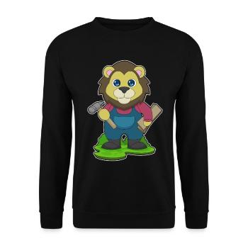 Marteau charpentier lion - Sweat-shirt Unisexe - noir - Devant - Alina (178cm) & Michal (187cm)