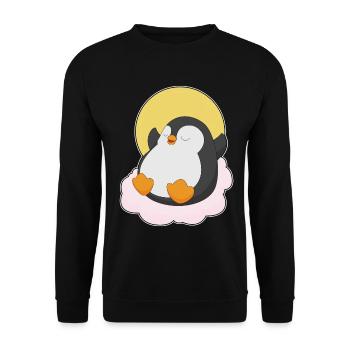 Nuages de pingouins - Sweat-shirt Unisexe - noir - Devant - Alina (178cm) & Michal (187cm)
