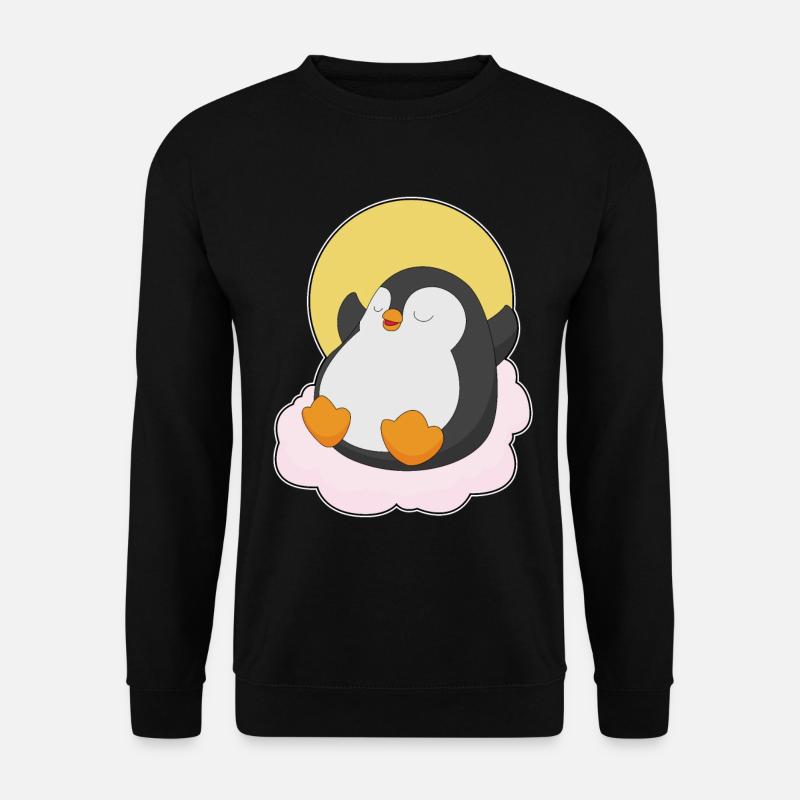 Pinguin Wolken - Unisex Pullover - Schwarz