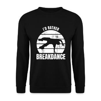 Je préfère le breakdance - Sweat-shirt Unisexe - noir - Devant - Alina (178cm) & Michal (187cm)