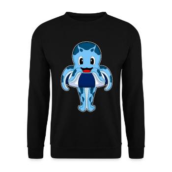 Été de nage dans le ring de natation de la pieuvre - Sweat-shirt Unisexe - noir - Devant - Alina (178cm) & Michal (187cm)