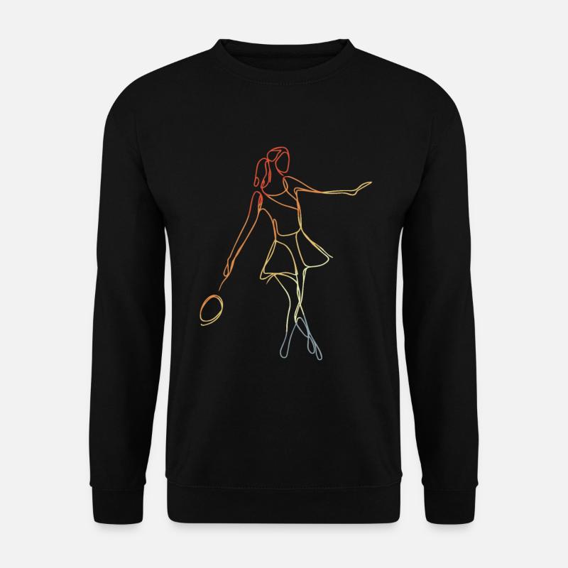Badmintonspielerin Skizze - Unisex Pullover - Schwarz
