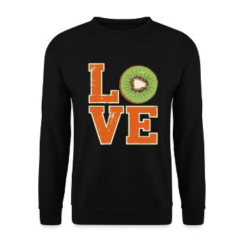 Kiwi Love Kiwi Fruit Groseille à maquereau chinoise - Sweat-shirt Unisexe - noir - Devant - Alina (178cm) & Michal (187cm)