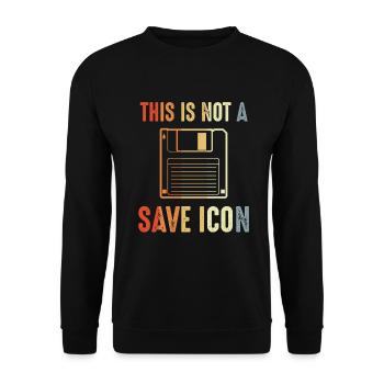 This is not a save icon - Unisex Sweatshirt - black - Front - Alina (178cm) & Michal (187cm)