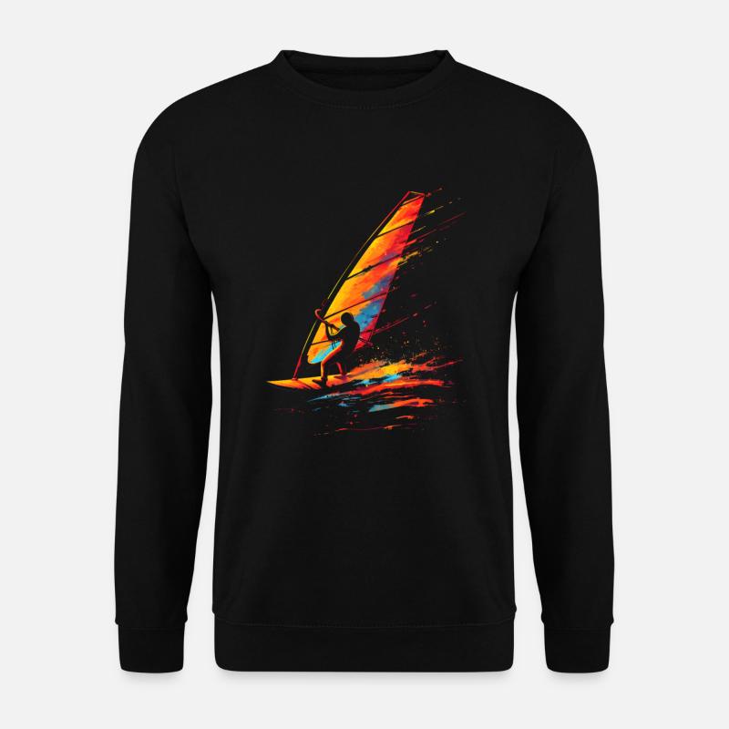 Windsurfen 90er Look - Unisex Pullover - Schwarz