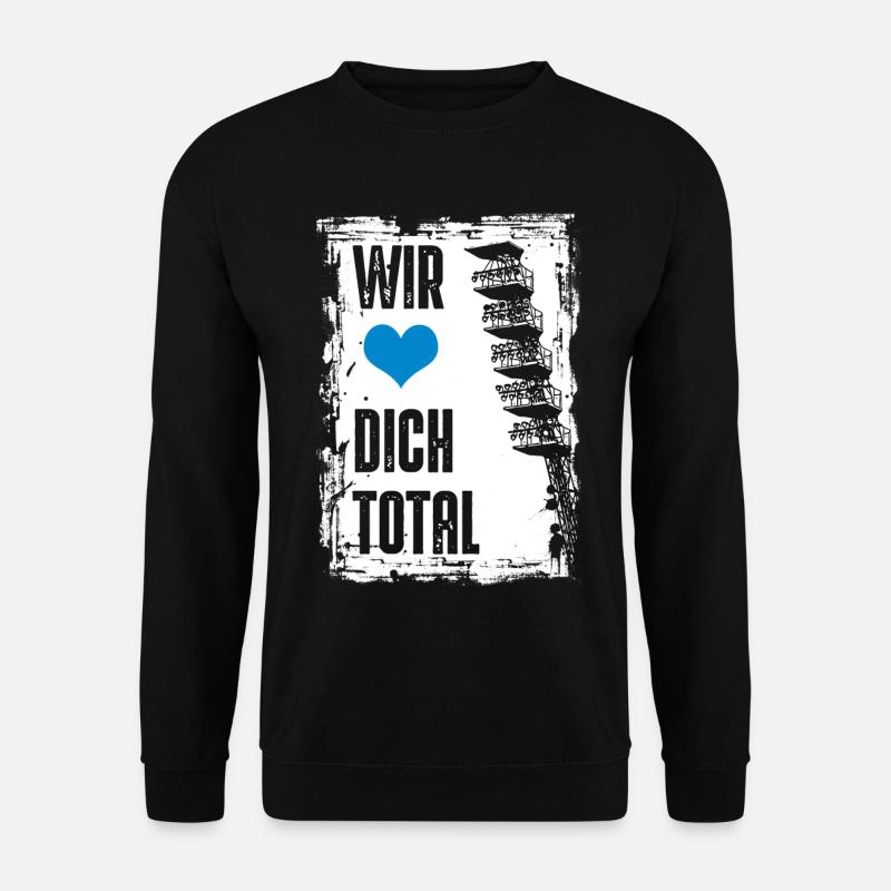 Rostock Fussball Wir lieben dich total Rostock - Unisex Pullover - Schwarz