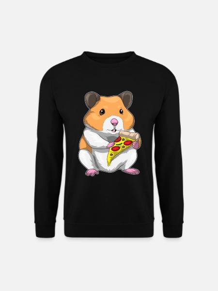 Hamster Pizza - Sweat-shirt Unisexe - noir