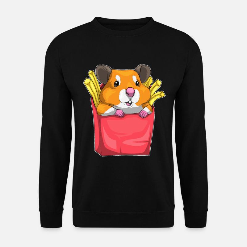 Hamster Pommes frites - Unisex Pullover - Schwarz
