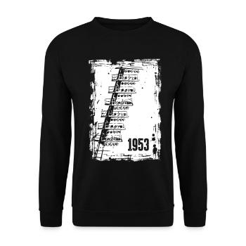 Football 1953 Dresde Ancien Stade Lumières - Sweat-shirt Unisexe - noir - Devant - Alina (178cm) & Michal (187cm)