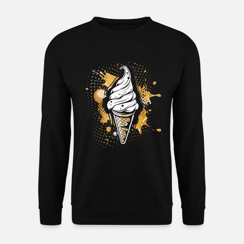 Eiswaffel Farbklecks - Unisex Pullover - Schwarz