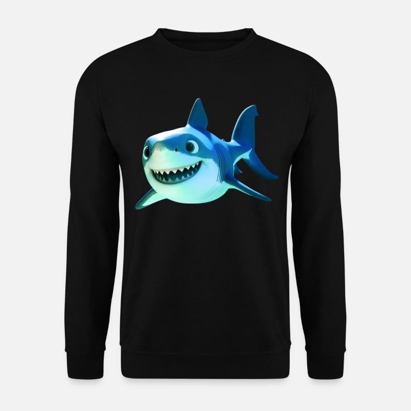 Hai Haifisch Tigerhai Grauhai Haie Weißer Hai - Unisex Pullover - Schwarz