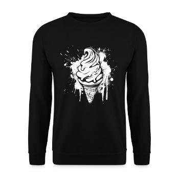 Ice cream cone Splash - Unisex Sweatshirt - black - Front - Alina (178cm) & Michal (187cm)