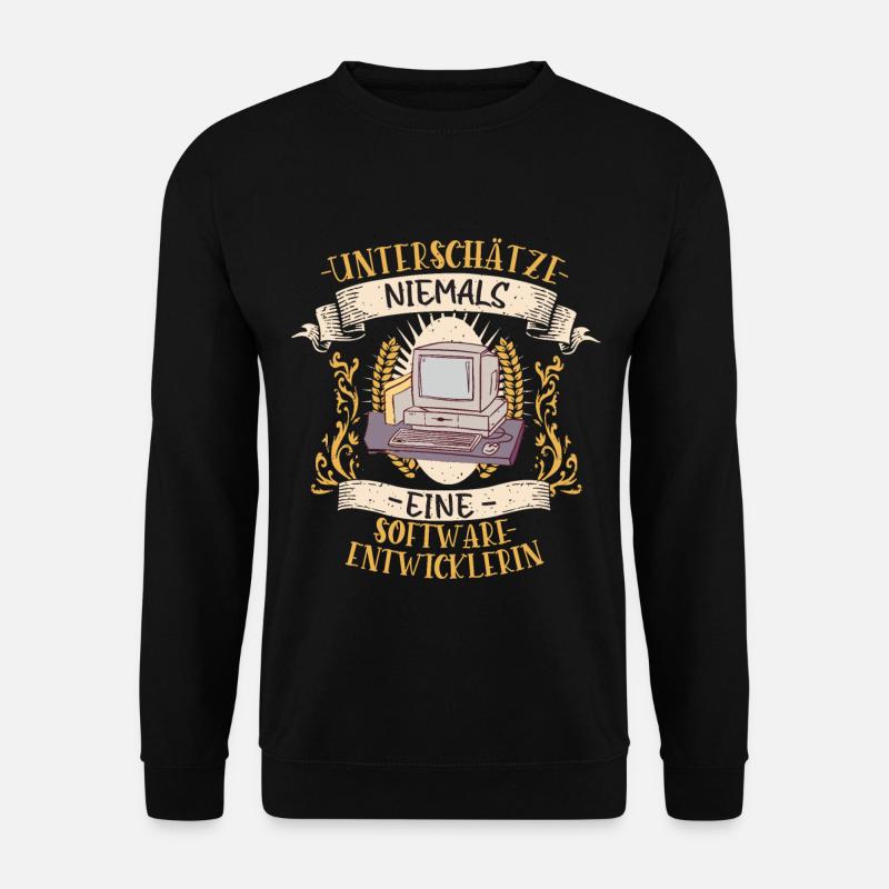 Softwareentwicklerin Geschenk Code Lustig - Unisex Pullover - Schwarz