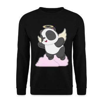 Ailes d’ange de panda - Sweat-shirt Unisexe - noir - Devant - Alina (178cm) & Michal (187cm)
