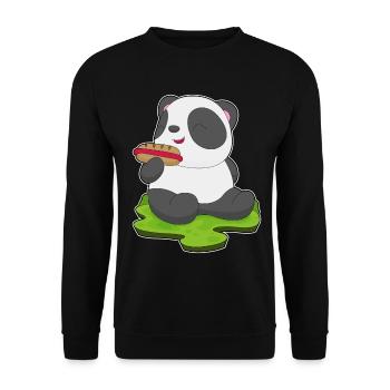 Hot-dog Panda - Sweat-shirt Unisexe - noir - Devant - Alina (178cm) & Michal (187cm)
