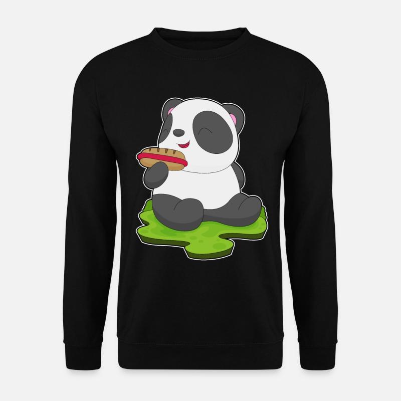 Hot-dog Panda - Sweat-shirt Unisexe - noir