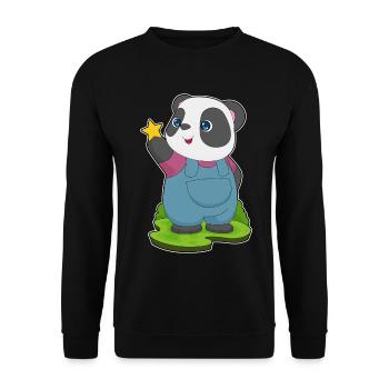 Étoile Panda - Sweat-shirt Unisexe - noir - Devant - Alina (178cm) & Michal (187cm)