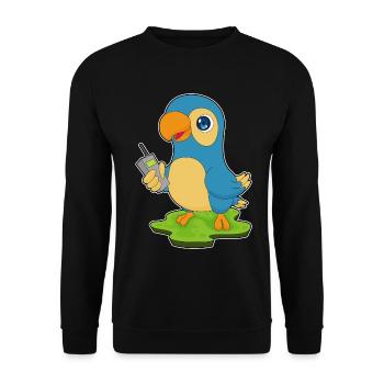 Microphone Perroquet - Sweat-shirt Unisexe - noir - Devant - Alina (178cm) & Michal (187cm)