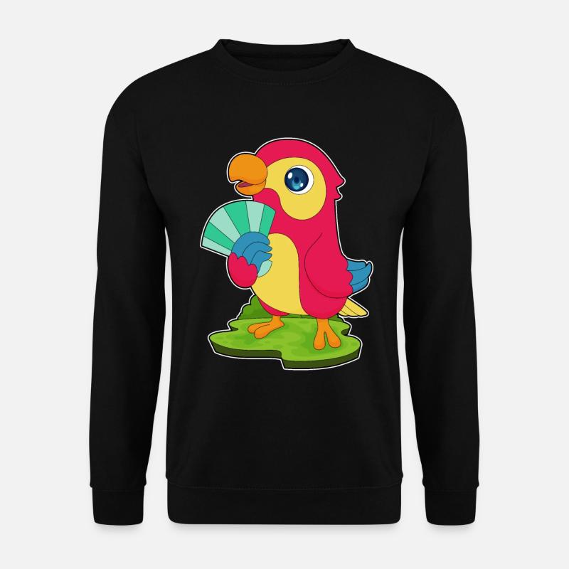 Parrot Hand Fan - Unisex Sweatshirt - black