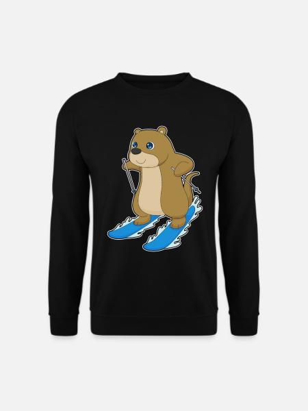 Otter Skier Ski - Sweat-shirt Unisexe - noir