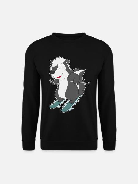 Skunk Skier Ski - Unisex Sweatshirt - black