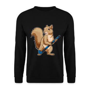 Écureuil Hockey sur gazon Stick - Sweat-shirt Unisexe - noir - Devant - Alina (178cm) & Michal (187cm)