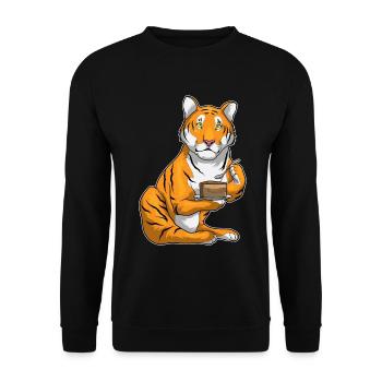Gâteau du tigre - Sweat-shirt Unisexe - noir - Devant - Alina (178cm) & Michal (187cm)