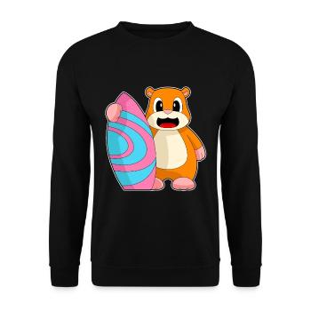 Été de surf sur planche de surf pour hamsters - Sweat-shirt Unisexe - noir - Devant - Alina (178cm) & Michal (187cm)