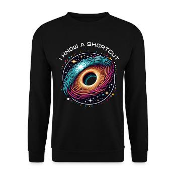 Wormhole Abbreviation Astrophysics Time Travel Spacetime - Unisex Sweatshirt - black - Front - Alina (178cm) & Michal (187cm)
