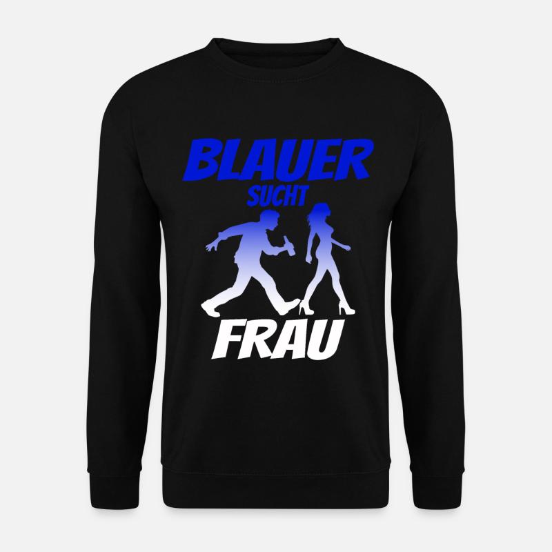 Blauer Sucht Frau - Unisex Pullover - Schwarz