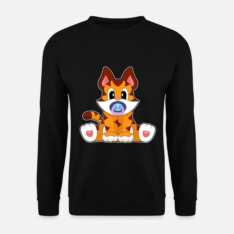 Tiger pacifier - Unisex Sweatshirt - black