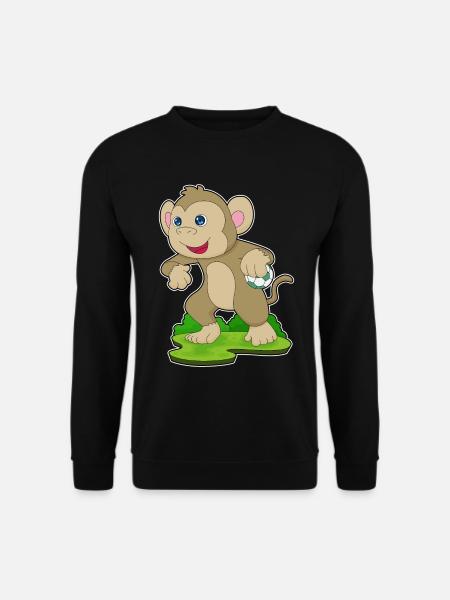 Monkey handball player handball - Unisex Sweatshirt - black