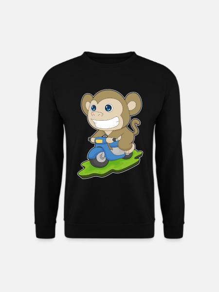 Monkey Scooter - Unisex Sweatshirt - black
