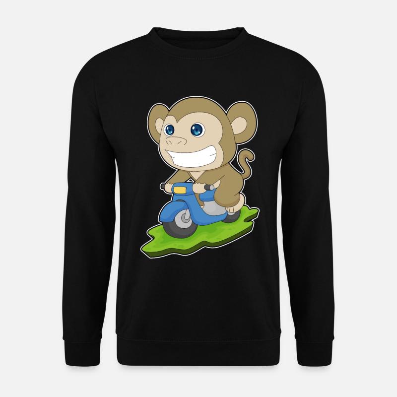 Affe Motorroller - Unisex Pullover - Schwarz