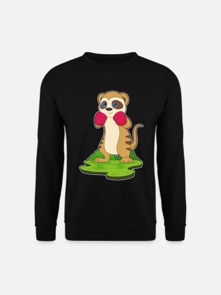 Erdmännchen Boxer Boxhandschuhe - Unisex Pullover - Schwarz