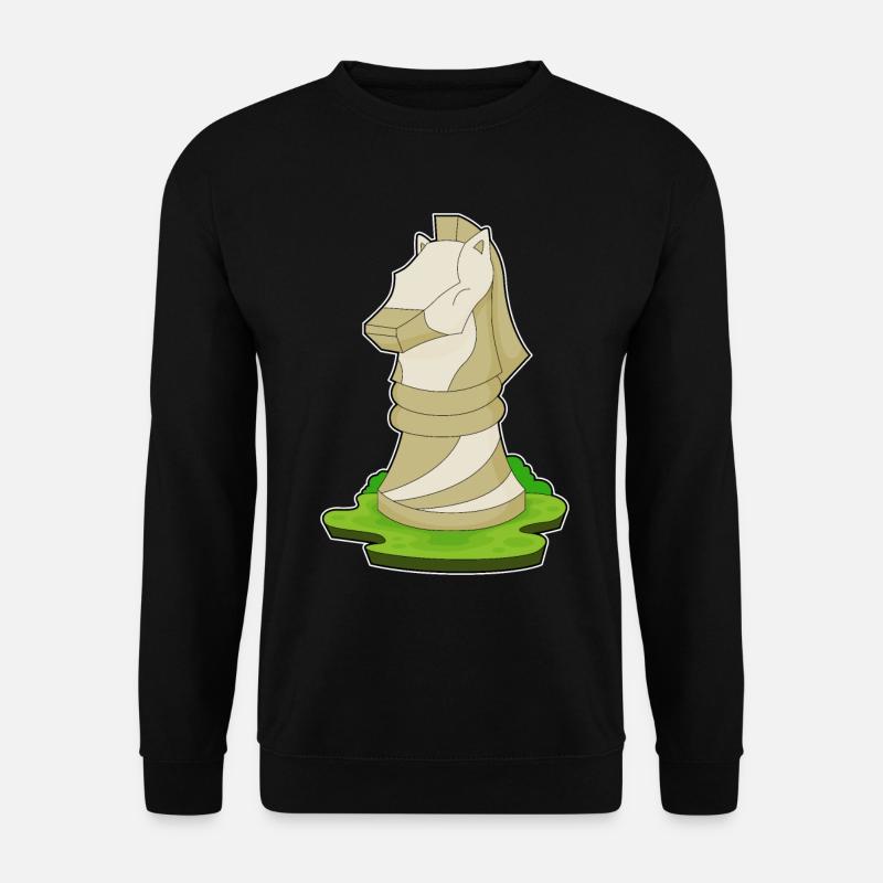 Schachfigur Springer Schach - Unisex Pullover - Schwarz