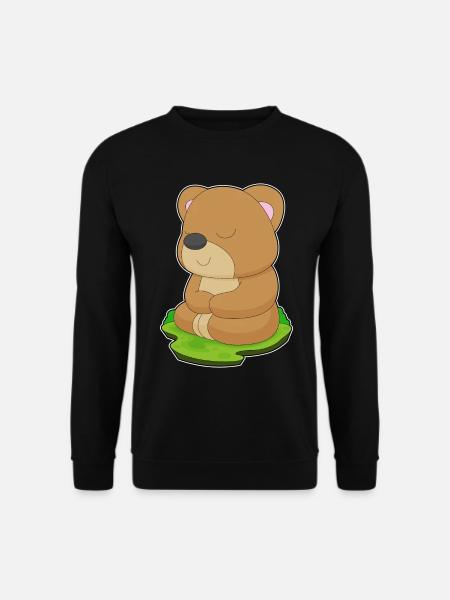 Bear Yoga Fitness Meditation - Unisex Sweatshirt - black