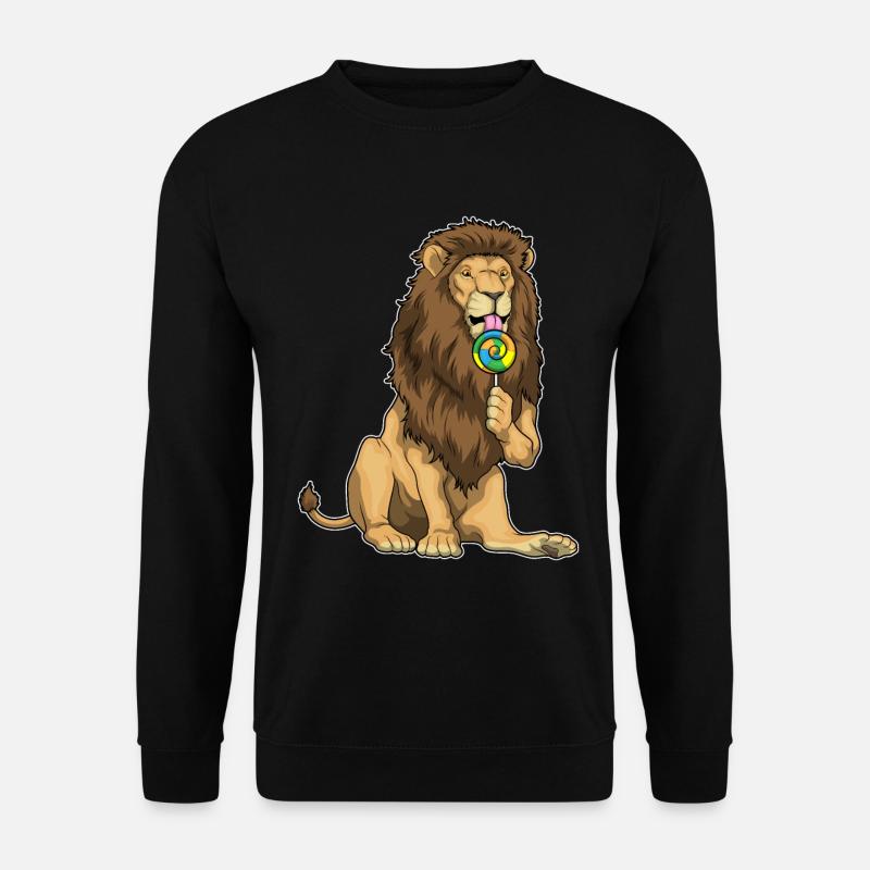 Löwe Lutscher - Unisex Pullover - Schwarz