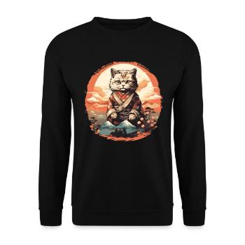 Art japonais des chats - Sweat-shirt Unisexe - noir - Devant - Alina (178cm) & Michal (187cm)